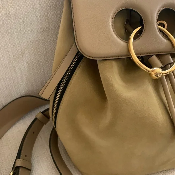 JW ANDERSON Tan Backpack with Gold Accents - Picture 8 of 16
